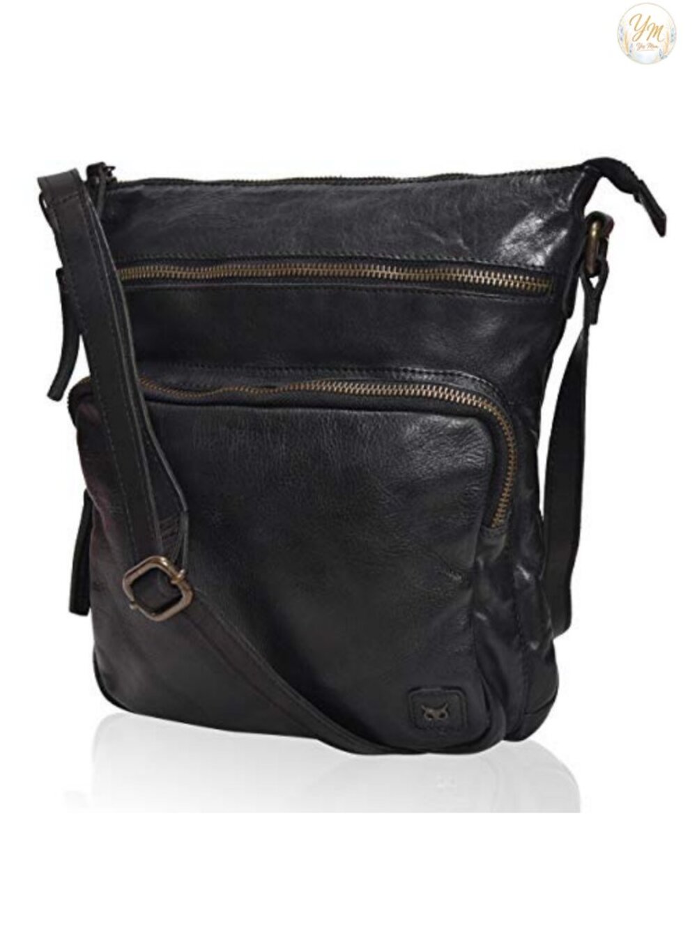 Genuine Full-Grain Leather Crossbody Bag for Women Sling Purse Travel Handbag